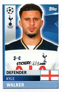 Sticker Kyle Walker - UEFA Champions League 2016-2017 n. TOT5 - Topps