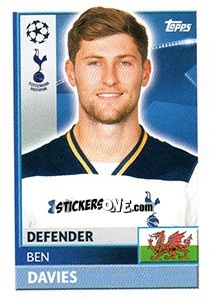 Sticker Ben Davies - UEFA Champions League 2016-2017 n. TOT7 - Topps