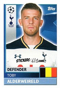 Sticker Toby Alderweireld - UEFA Champions League 2016-2017 - Topps