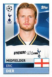 Sticker Eric Dier - UEFA Champions League 2016-2017 n. TOT10 - Topps