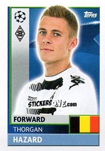 Sticker Thorgan Hazard - UEFA Champions League 2016-2017 n. QFA13 - Topps