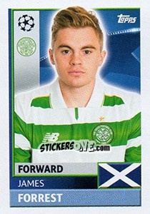 Sticker James Forrest - UEFA Champions League 2016-2017 - Topps