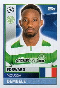 Sticker Moussa Dembélé - UEFA Champions League 2016-2017 n. QFB15 - Topps