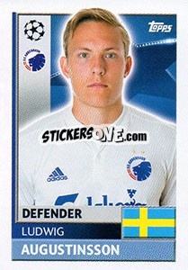 Sticker Ludwig Augustinsson - UEFA Champions League 2016-2017 n. QFD5 - Topps