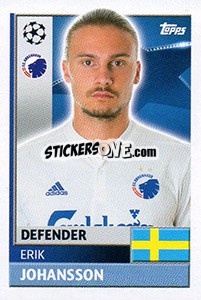 Sticker Erik Johansson - UEFA Champions League 2016-2017 - Topps