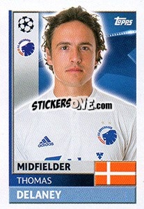 Sticker Thomas Delaney - UEFA Champions League 2016-2017 n. QFD9 - Topps