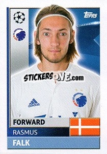 Sticker Rasmus Falk - UEFA Champions League 2016-2017 - Topps