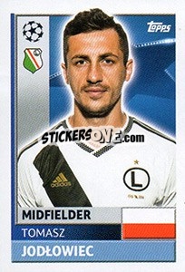 Sticker Tomasz Jodłowiec - UEFA Champions League 2016-2017 n. QFE8 - Topps