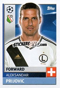 Sticker Aleksandar Prijovic - UEFA Champions League 2016-2017 n. QFE16 - Topps
