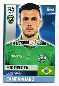 Sticker Gustavo Campanharo - UEFA Champions League 2016-2017 - Topps