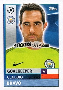 Sticker Claudio Bravo - UEFA Champions League 2016-2017 n. QFG3 - Topps