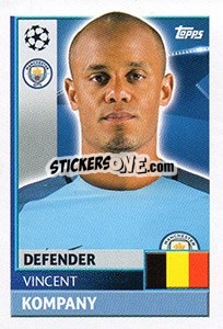 Sticker Vincent Kompany - UEFA Champions League 2016-2017 n. QFG6 - Topps