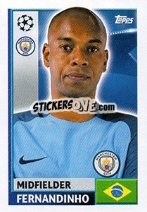 Sticker Fernandinho - UEFA Champions League 2016-2017 n. QFG9 - Topps