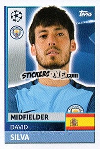 Sticker David Silva - UEFA Champions League 2016-2017 n. QFG12 - Topps
