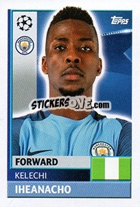 Sticker Kelechi Iheanacho - UEFA Champions League 2016-2017 n. QFG14 - Topps
