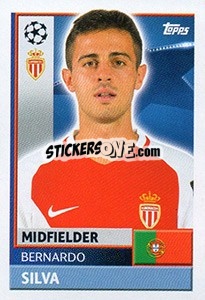 Sticker Bernardo Silva - UEFA Champions League 2016-2017 n. QFH10 - Topps