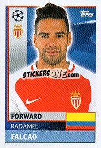 Sticker Radamel Falcao - UEFA Champions League 2016-2017 n. QFH14 - Topps