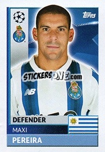 Sticker Maxi Pereira - UEFA Champions League 2016-2017 n. QFJ4 - Topps