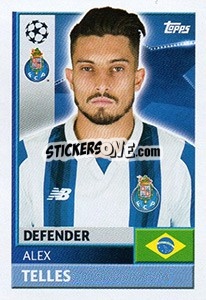 Sticker Alex Telles - UEFA Champions League 2016-2017 - Topps