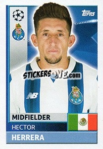 Sticker Héctor Herrera - UEFA Champions League 2016-2017 - Topps