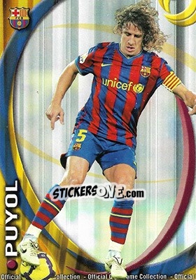 Sticker Puyol - Campeonato Nacional De Liga 2010-2011 n. 8 - Mundicromo