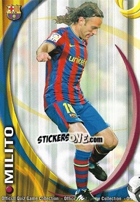 Sticker Gabriel Milito - Campeonato Nacional De Liga 2010-2011 n. 9 - Mundicromo