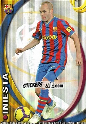 Sticker Iniesta - Campeonato Nacional De Liga 2010-2011 n. 17 - Mundicromo