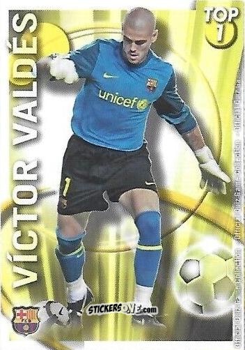 Cromo Víctor Valdés - Campeonato Nacional De Liga 2010-2011 n. 541 - Mundicromo