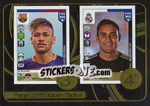 Sticker Neymar Jr. - Keylor Navas - FIFA 365: 2016-2017. South America n. 9 - Panini