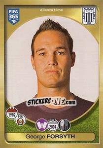 Sticker George Forsyth - FIFA 365: 2016-2017. South America - Panini