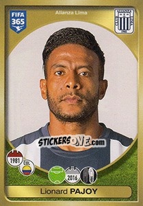 Sticker Lionard Pajoy - FIFA 365: 2016-2017. South America - Panini