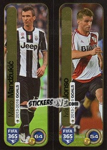 Sticker Mario Mandžukic (Juventus) / Iván Alonso (River Plate) / - FIFA 365: 2016-2017. South America - Panini