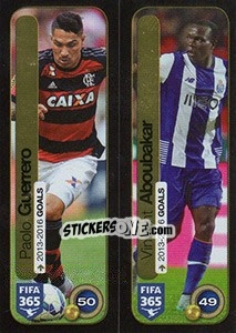 Cromo Paolo Guerrero (Flamengo) / Vincent Aboubakar (FC Porto) - FIFA 365: 2016-2017. South America - Panini