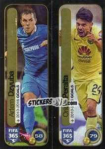 Sticker Artem Dzyuba (FC Zenit) / Oribe Peralta (Club América) - FIFA 365: 2016-2017. South America n. 118 - Panini
