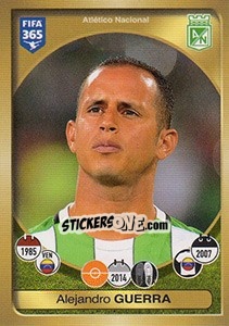 Sticker Alejandro Guerra - FIFA 365: 2016-2017. South America - Panini
