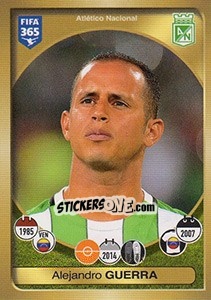 Figurina Alejandro Guerra - FIFA 365: 2016-2017. South America - Panini