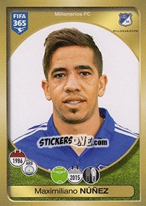 Sticker Maximiliano Núñez - FIFA 365: 2016-2017. South America - Panini