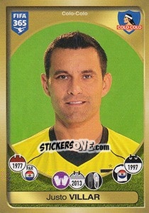 Figurina Justo Villar - FIFA 365: 2016-2017. South America - Panini