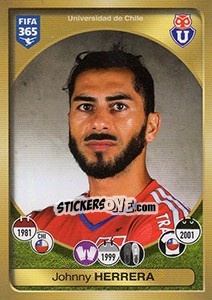Sticker Johnny Herrera - FIFA 365: 2016-2017. South America n. 162 - Panini