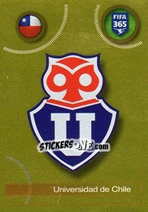 Sticker Universidad de Chile logo - FIFA 365: 2016-2017. South America - Panini