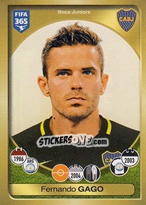 Sticker Fernando Gago - FIFA 365: 2016-2017. South America n. 185 - Panini