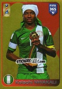 Sticker Kelechi Nwakali (Nigeria) - FIFA 365: 2016-2017. South America - Panini