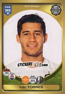 Sticker Iván Torres - FIFA 365: 2016-2017. South America - Panini