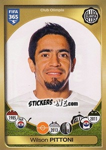 Sticker Wilson Pittoni - FIFA 365: 2016-2017. South America - Panini