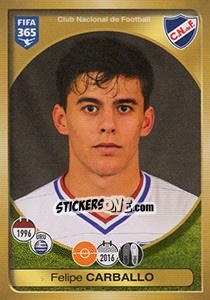 Cromo Felipe Carballo - FIFA 365: 2016-2017. South America - Panini