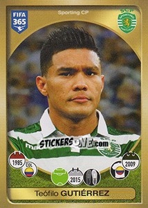 Cromo Teófilo Gutiérrez - FIFA 365: 2016-2017. South America - Panini