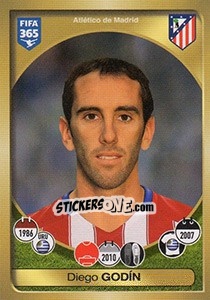 Sticker Diego Godín - FIFA 365: 2016-2017. South America n. 354 - Panini