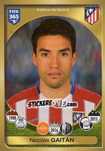 Sticker Nicolás Gaitán - FIFA 365: 2016-2017. South America - Panini