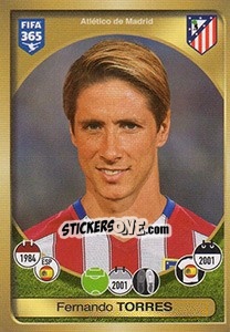Sticker Fernando Torres - FIFA 365: 2016-2017. South America n. 364 - Panini