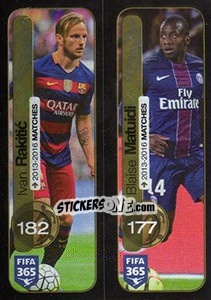 Sticker Ivan Rakitic (FC Barcelona) / Blaise Matuidi (Paris Saint-Germain) - FIFA 365: 2016-2017. South America - Panini